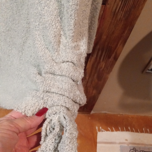 Leo & Nicole Light Gray Cowl Neck Sweater - Picture 3 of 5